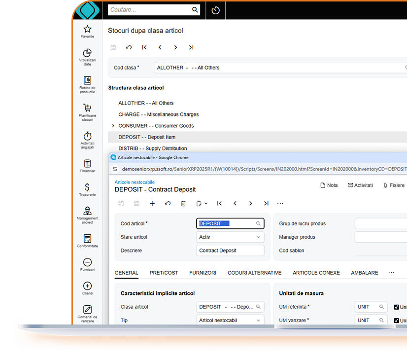 management stocuri in sistem erp - gestiune service si mentenanta