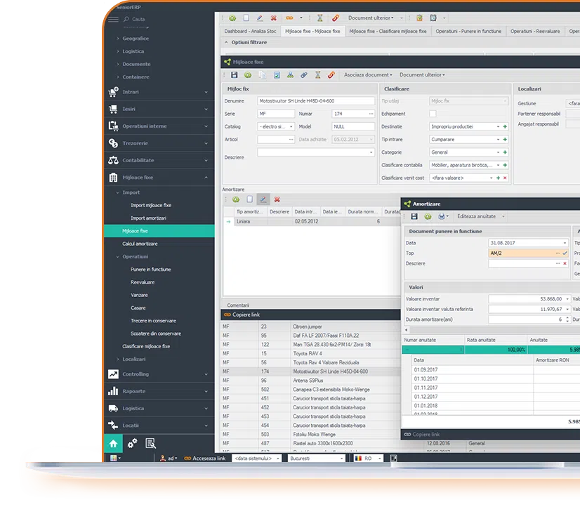 Incadrarea amortizarilor