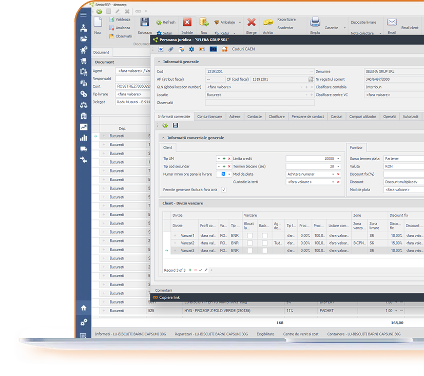 actualizari legislative in seniorerp - sistem erp romanesc