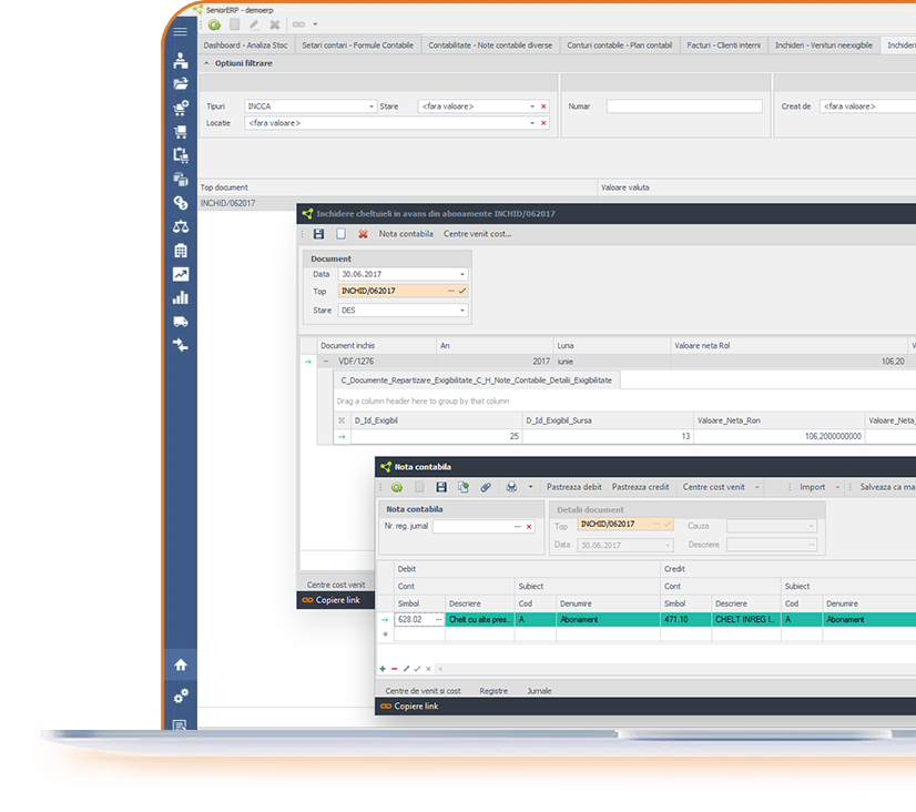 declaratii contabile in seniorerp - sistem erp romanesc