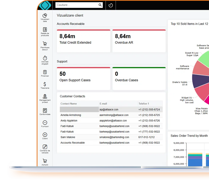 erp xrp sistem software complet pentru crm relatii clienti