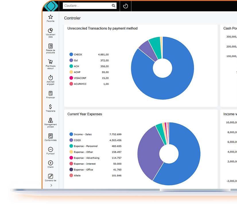 management financiar software bugete proiecte