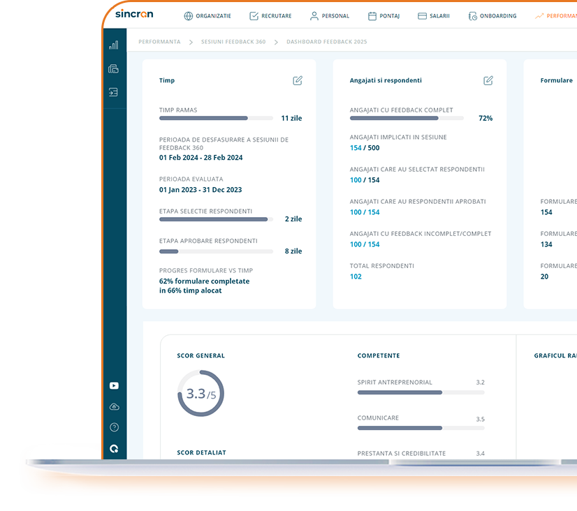 performanta si obiective in sistem software HCM - Sincron HR