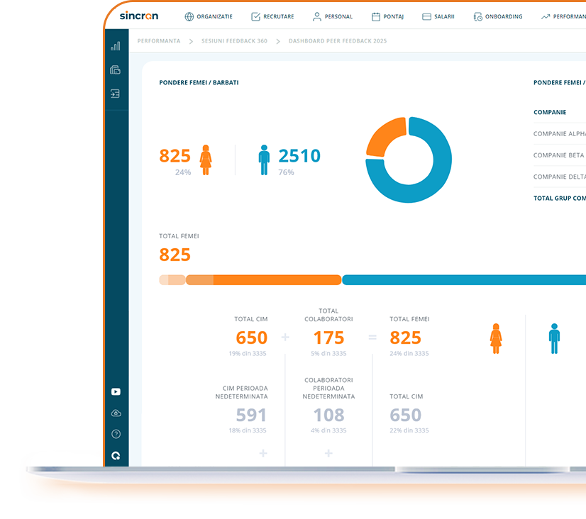 raportare si analiza in sistem software HCM - Sincron HR