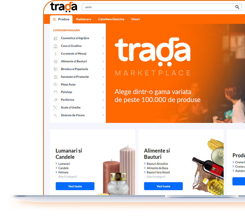 Trada marketplace vanzare online ecommerce